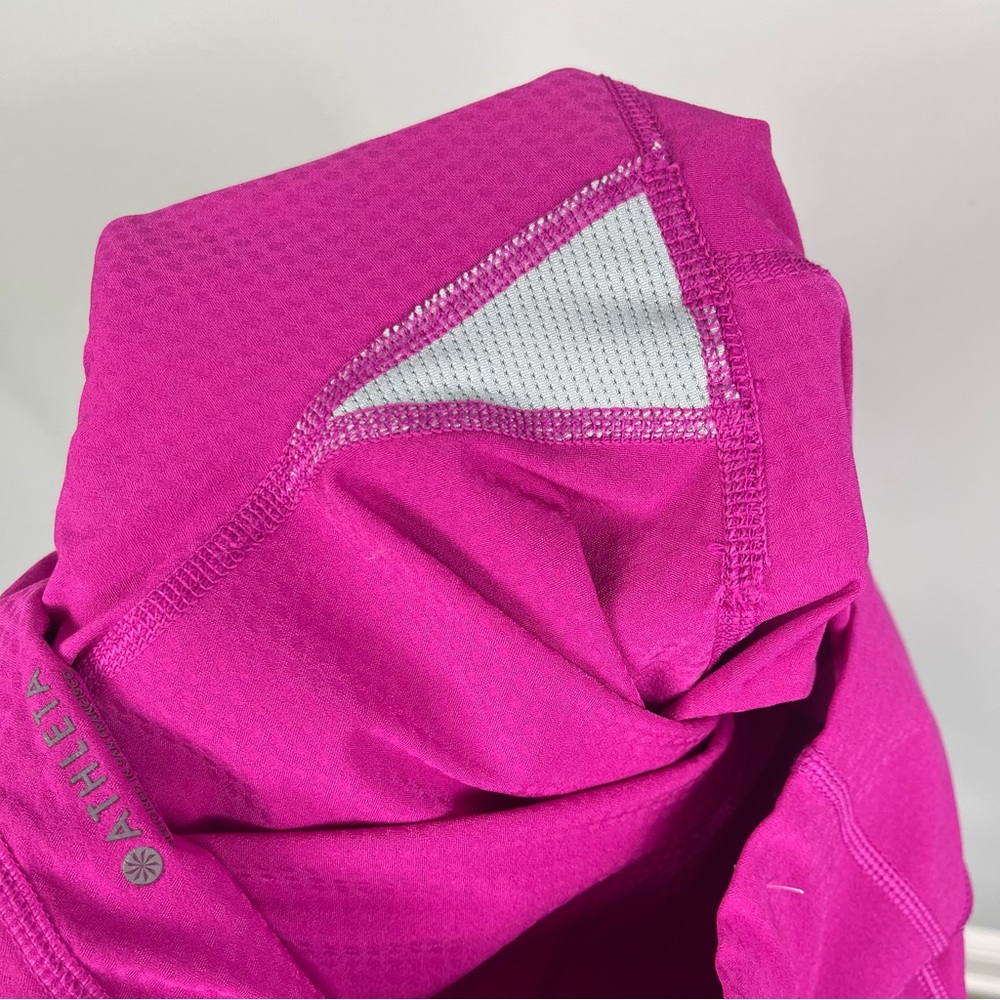 Athleta Dobby Be Free Knicker Crop Capri Leggings Magenta Pink Pants 446613 M - Picture 12 of 16